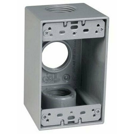 TAYMAC Electrical Box, Outlet Box, 1 Gang, Cast Metal, Rectangular SB375S